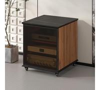HLDJYLZS Meuble Rack Audio avec Plateau Pierre, Rails U pour Amplificateur | Plateau Pierre, Rails Rack U, Étagères Réglables, Meuble Audio pour Amplificateur, KTV, Home Cinéma & Studio