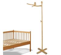 HLEEDUO Mobile sur pied en bois pour berceau - Bras mobile de 142,2 cm - Décoration de chambre d'enfant - Cintre mobile pour bébé avec fixation solide anti-déversement