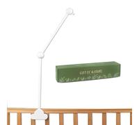 HLEEDUO Support mobile rotatif à 360° pour berceau, bras mobile en bois blanc de 73,7 cm pour berceau, design nuage, accessoires de berceau réglables, ensemble sûr et antidérapant