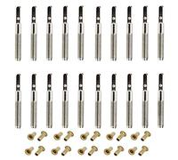 HLELU 20 PièCes SéRies Lyre Harpe Goupille de RéGlage Clous avec 20 PièCes SéRies Rivets Ensemble pour Lyre Harpe Petite Harpe Instrument à Cordes Musical