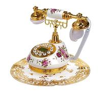 HLELU Telephone Fixe en Ceramique Retro Antique avec Repondeur Combine