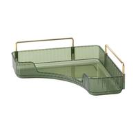 Hlennotor 1 PCS Organisateur d'angle de Comptoir de Salle de Bain Étagère de Comptoir de Salle de Bain Organiseur de Maquillage 25,5x16,5x8 cm pour Plateau de Parfum pour Rangement d'angle.