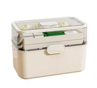 Hlennotor Bo?te de Rangement pour M¨¦dicaments Portable et Anti-Poussi¨¨re, Organisateur Familial de Taille Voyage