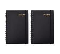 Hlennotor Carnet de Rendez-Vous Hebdomadaire Plan Book Calendrier Book Plan Book Noir Facile à Utiliser