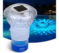 Hlennotor Flotteur de Chlore ¨¤ ¨¦nergie Solaire avec Lumi¨¨res Color¨¦ES, Distributeur de Chlore pour Piscine de 1 Pouce et 3 Pouces - D¨¦coration de Piscine Flottante