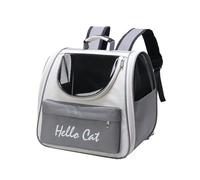 Hlennotor Fournitures pour Animaux de Compagnie de Grande Capacit¨¦, Sac D'Espace Portable pour Chat, Sac pour Animaux de Compagnie Respirant et R¨¦sistant au Soleil, Gris