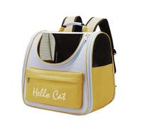 Hlennotor Fournitures pour Animaux de Compagnie de Grande Capacit¨¦, Sac D'Espace Portable pour Chat, Sac pour Animaux de Compagnie Respirant et R¨¦sistant au Soleil, Jaune