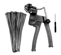 Hlennotor Outil de Coupe D'Attaches de Câble en Acier Inoxydable avec 100 Attaches de Câble pour Attaches à Glissière Autobloquantes Noir