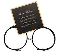 HLenyoy Bracelets magnétiques pour couples Attraction mutuelle Relations amicales Cadeau pour femmes Hommes Petits amis Petits amis Lui Vos meilleurs amis (2pcs-Black)