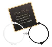 HLenyoy Bracelets magnétiques pour couples Attraction mutuelle Relations amicales Cadeau pour femmes Hommes Petits amis Petits amis Lui Vos meilleurs amis (Black+White)