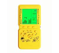 HLF Grand écran de la Console de Jeu en Brique Vintage rétroéclairage Vert intégré 23 Jeux multimodes rétro - Vitesse et difficulté réglables Cadeaux de Noël alimentés par 2 Piles AA (Yellow)