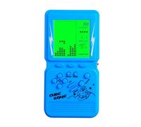 HLF Grand écran de la console de jeu en brique vintage rétroéclairage vert intégré 23 jeux multimodes classiques rétro - vitesse et difficulté réglables cadeaux de Noël alimentés par 2 piles AA (Blue)