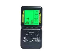 HLF Grand écran de la Console de Jeu en Brique Vintage rétroéclairage Vert intégré 23 Jeux multimodes rétro - Vitesse et difficulté réglables Cadeaux de Noël alimentés par 2 Piles AA (Black)