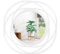 HLFMVWE Grand miroir rond pour salle de bain, salon, chambre à coucher, couloir, balcon - 60 x 60 cm