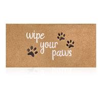 HLFMVWE Grand paillasson d'entrée en caoutchouc antidérapant durable pour porte d'entrée, tapis amusant pour porte d'entrée, marron, 120 x 45 cm