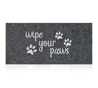 HLFMVWE Grand tapis de bienvenue avec texte amusant chien « Do Not Knock We Know You're Here » - Paillasson avec caoutchouc pour entrée extérieure - Gris - 120 x 45 cm