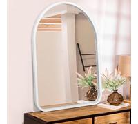 HLFMVWE Miroir Arche Blanche, Rustique Cadre en Bois Mural miroirs Vintage, décor Ferme pour entrée Chambre à Coucher Salle de Bains Salon 40 x 30 cm