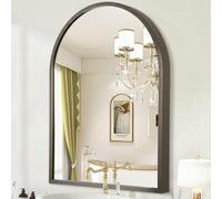 HLFMVWE Miroir de salle de bain en arc avec cadre en métal - Miroir mural pour chambre à coucher, entrée, salon - 40 x 30 cm
