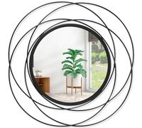 HLFMVWE Miroir Rond Noir Mur décoratif Miroir Mural en métal, Art Petit Mur Rond Home Mirror, décoration Salon Chambre Salle de Bain xuanguan
