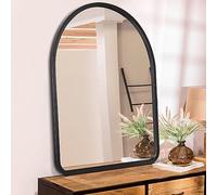 HLFMVWE Miroirs Noirs en Forme d'arche pour Le Mur Encadré en Bois Vintage Rustique Farmhouse Vanity Mirror Decor Bathroom Bedroom Entryway Hallway Living Room New Home