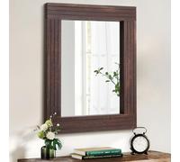 HLFMVWE Miroirs pour Le Mur Miroir rectangulaire Rustique avec Cadre en Bois Miroir Suspendu Vintage pour Chambre à Coucher Salle de Bains Salon décoration Grand 40 x 50cm