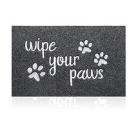 HLFMVWE Tapis de porte d'entrée de bienvenue - Absorbant la boue - Résistant à la saleté - Durable - Pour intérieur et extérieur, entrée, garage, terrasse, zones à fort trafic - Tapis de chaussures