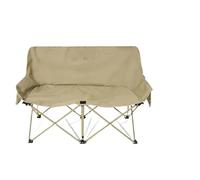 HLGDSWO Double Chaise Pliante Portable, siège de Dossier de pêche en Plein air for pelouse, Plage, Utilisation Touristique et de Loisirs(Khaki)