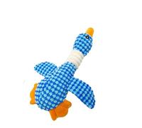 HLGDSWO Jouet en Peluche Canard Jaune for Chien avec couineur, Jouet à mâcher interactif avec Son de couac for Chiens et Chats(1Pcs-Blue)