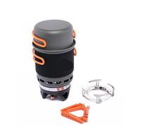 HLGDSWO Système de Cuisine de Camping avec échangeur de Chaleur, brûleur à gaz d'extérieur, Ensemble de casseroles touristiques, Tasses, ustensiles de Table, randonnée Touristique