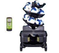 HLGKBY Machine de tir de Football, Lanceur de Football télécommandé, 15 Billes de Bille, 4,5 à 8 Secondes de Service de la fréquence, équipement d'entraînement