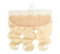 HLH-wig Perruque longue en dentelle pour cheveux brésiliens 40,6 cm avec fermeture d'oreille à oreille, 13 x 4 cm, sans cheveux humains confortables
