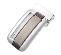 HLHLH Boucle de ceinture for hommes Boucles remplacement en métal brossé(Silver)