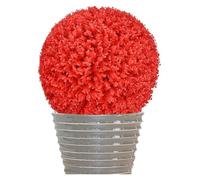 HLHLH Boules de Gazon Artificiel, Boules de topiaire artificielles en buis Artificiel, Fausses Plantes décoratives, Grandes sphères de Jardin extérieures, Boules de buis décoratives(Red,20cm)
