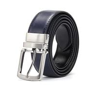 HLHLH Ceinture À Boucle Ardillon Tournante for Hommes, for En Cuir Double Face(C,100)