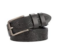 HLHLH Ceinture En Cuir Sculpté Artisanal for Hommes, Sangle D'affaires for, Idéale for Les Jeans, Le Travail Décontracté Et Professionnel(E,120)