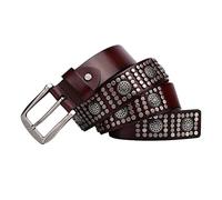 HLHLH Ceinture En Cuir Véritable, Design Unique, Clous Alliage, Rivets, De Vache, Accessoires for Jeans Unisexes(B,120)
