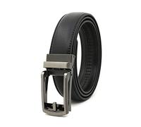 HLHLH Ceinture Fausse Aiguille Boucle Automatique En Cuir À Deux Couches, De Robe Décontractée Réglable for Hommes for Jeans Costumes Cadeau Travail(C,130)