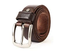 HLHLH Ceinture Haut En Cuir for Hommes, De Loisirs, Vintage, Design À La Main, Boucle Aiguille, for(A,125cm)