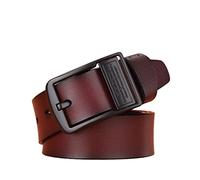 HLHLH Ceinture Pantalon D'affaires for Hommes En Cuir Pleine Fleur Idéal for Les Jeans, Vêtements Décontractés, Et De Travail(D,125cm)
