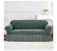 HLHLH Housse De Canapé Élastique À Bord Jupe en Jacquard Épaississant Double Anti-dérapant Anti-poussière Protection Tout Compris Disponible Toutes Saisons(Green,190x230CM)