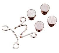 HLHLH Lot de 4 boutons-pression métalliques sans clous for jeans, pinces à pantalons détachables, boutons, épingles, serre-taille, boucles de vêtements, outils de couture(Sliver)