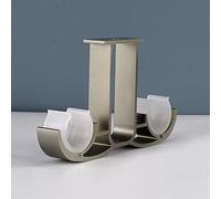 HLHLH Lot De 4 Supports Tringle À Rideau Doubles en Alliage D'aluminium Robuste for Montage Au Plafond avec Support Suspension for Vis(Champagne Gold)