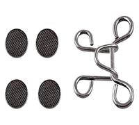 HLHLH Lot de 5 boutons-pression métalliques sans clous for jeans, pinces à pantalons détachables, boutons, épingles, serre-taille, boucles de vêtements, outils de couture(Sblack (27mm))