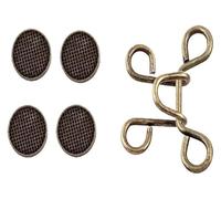 HLHLH Lot de 5 boutons-pression métalliques sans clous for jeans, pinces à pantalons détachables, boutons, épingles, serre-taille, boucles de vêtements, outils de couture(SBronze (27mm))