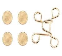 HLHLH Lot de 5 boutons-pression métalliques sans clous for jeans, pinces à pantalons détachables, boutons, épingles, serre-taille, boucles de vêtements, outils de couture(SGold (27mm))