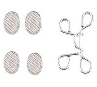 HLHLH Lot de 5 boutons-pression métalliques sans clous for jeans, pinces à pantalons détachables, boutons, épingles, serre-taille, boucles de vêtements, outils de couture(Lsilver (32mm))