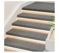 HLHLH Marches d'escalier en Moquette antidérapantes, 10/12 Pouces, Tapis réutilisable for Tous Les escaliers Propres et Lisses, de Protection des marches(Color3,30x85CM/11.8x33.5in)
