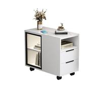 HLHLOP777 Armoire de Rangement Buffet de Salon, canapé, Armoire latérale, Table d'angle Mobile, Table de Rangement de Chevet(Blanc,Left)