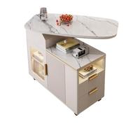 HLHLOP777 Armoire de Rangement Buffet de Table en Ardoise de Luxe léger, étagères de Salon, Petite Table d'appoint Amovible, Chariot