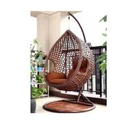 HLHLOP777 Chaise en rotin Panier Suspendu Chaise en Rotin Berceau Hamac Balcon Balançoire Chaise À Bascule Intérieur Suspendu Panier Chaise Chaise d'appoint Moderne pour Le Salon